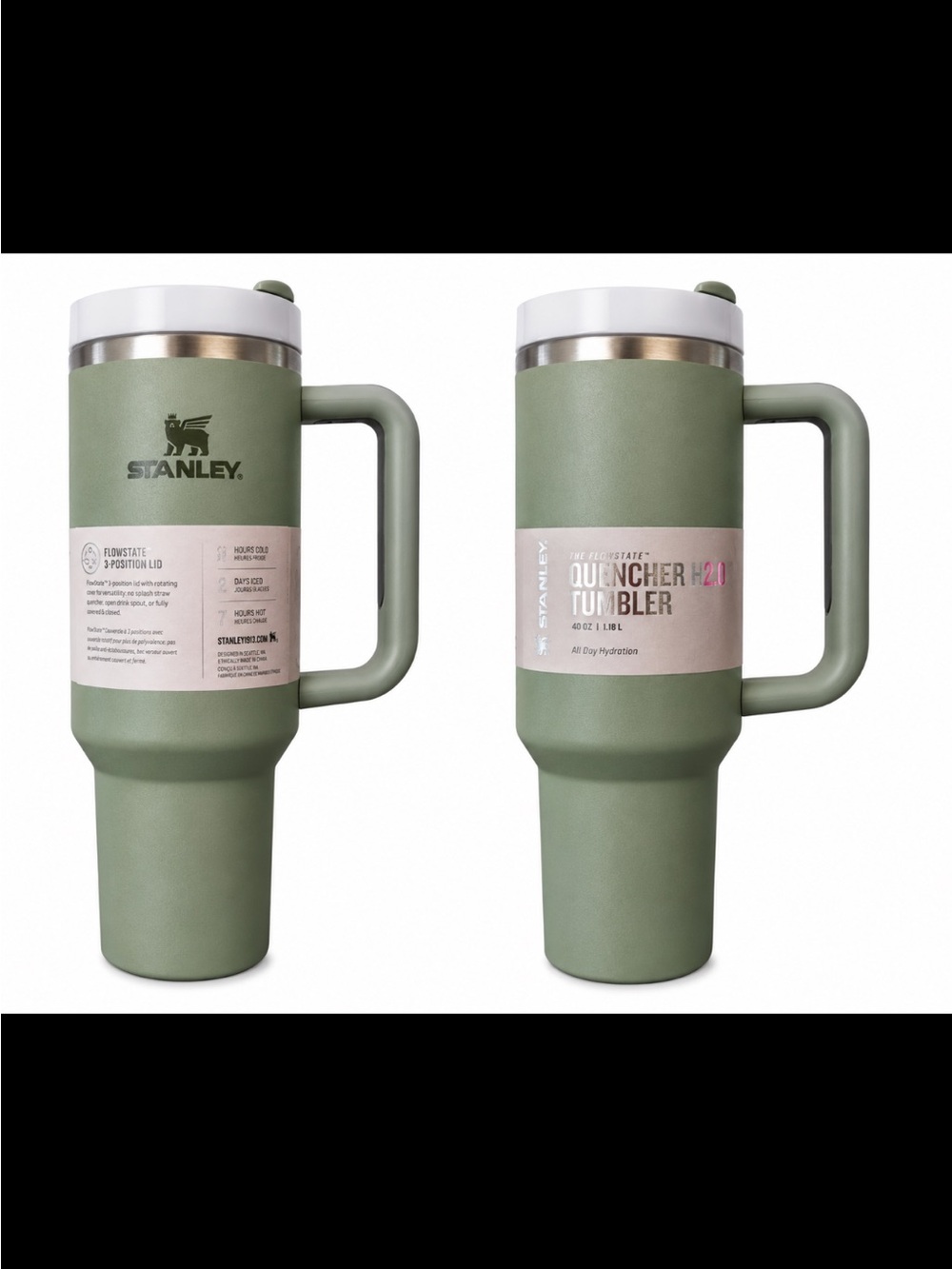 Brand New 40oz. Stanley Quencher H2.0 Tumbler Mug - Sage Green